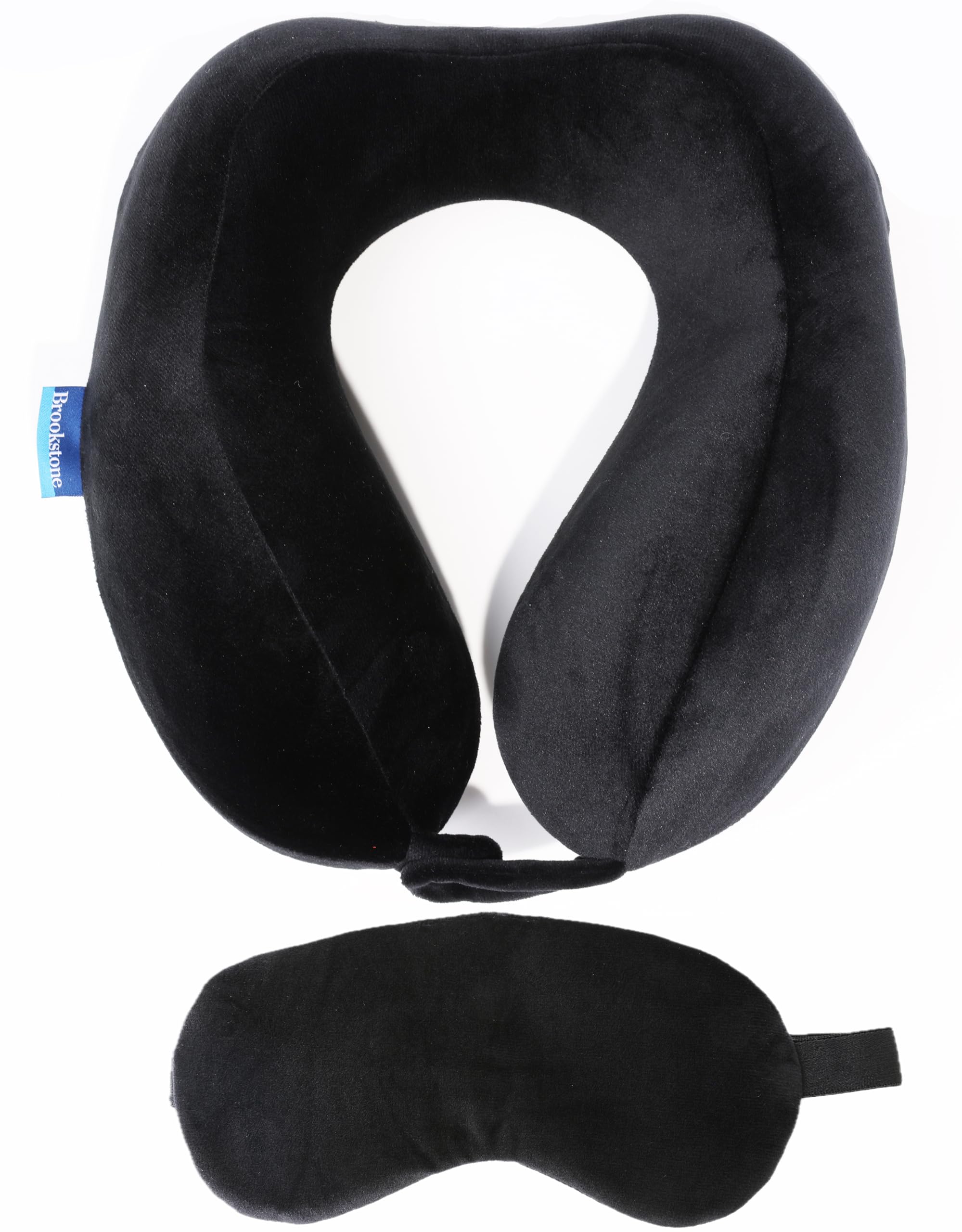 Amazon.com: Brookstone Memory Foam Neck Travel Pillow Set - High